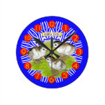 Guinea Keets Trio Clock