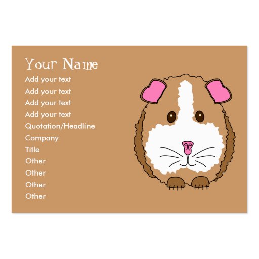 Guinea Pig Business Card (front side)