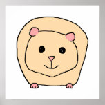 Guinea Pig Cartoon. Poster