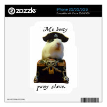 Guinea Pig Funny Pirate Skins For iPhone 3