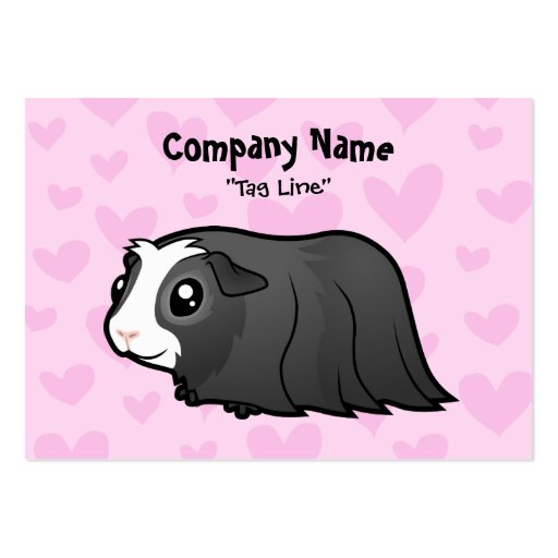 Guinea Pig Love (long hair) Business Card (front side)