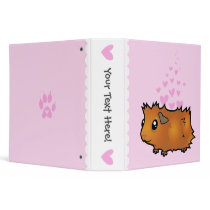 Guinea Pig Love (scruffy) Vinyl Binder