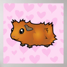 Guinea Pig Love (scruffy) Print