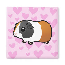 Guinea Pig Love (smooth hair) Refrigerator Magnet