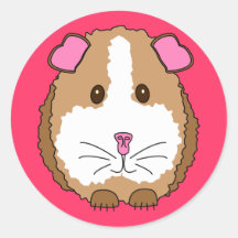 Guinea Pig Round Stickers