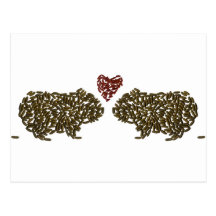 Guinea Pigs in Love Postcard