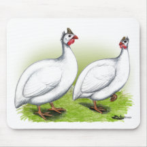 Guineas:  White Mousepad