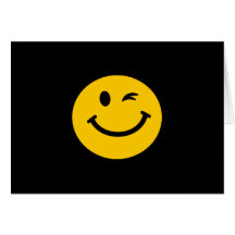 Guiño de la cara sonriente felicitación