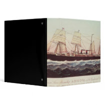 Guion Line Steamship Arizona Vinyl Binder