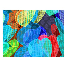 guirnaldas de corazones coloreados pastel anuncio personalizado