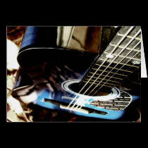Guitar Acoustic Blues Card by webgrrl Guitar Acoustic Blues Card