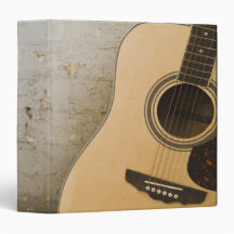 Guitar and Bricks 3 Ring Binders