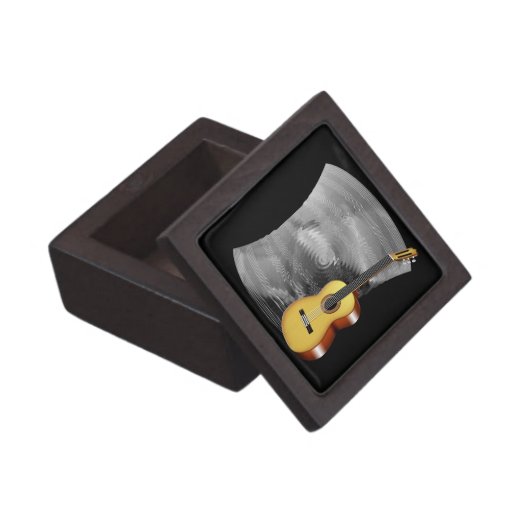 Guitar and Music Sheet Premium Trinket Boxes