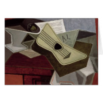 Guitar and Newspaper, 1925 Card