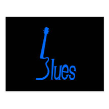 Guitar Blues Postcard