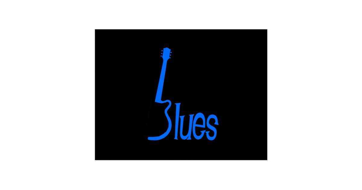 Guitar Blues Postcard Zazzle