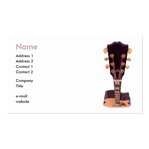 Guitar Business Card
