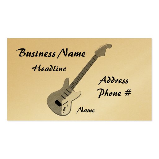 guitar, Business Card (front side)