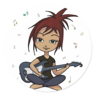 Guitar Chick - Sticker sticker