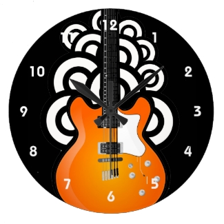 Guitar Design Wall Clock