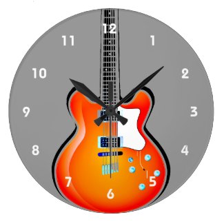 Guitar Design Wall Clock