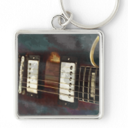 guitar electric music grunged background key chain