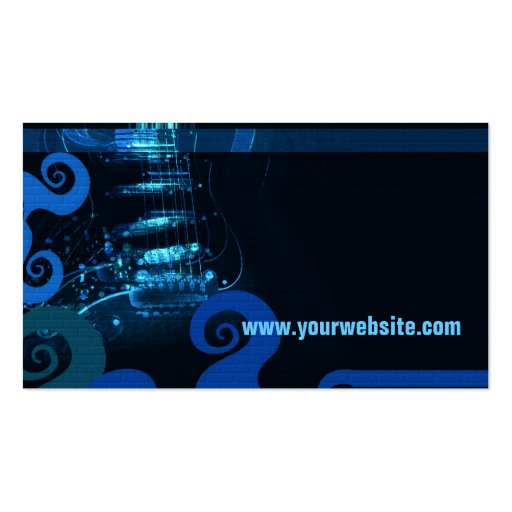 GUITAR "ElectricBlue" Business card (back side)