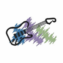 Guitar embroidered shirts