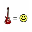 Guitar Equals Happiness t-shirts