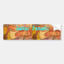 Guitar Fanatic Girl Bumper Stickers