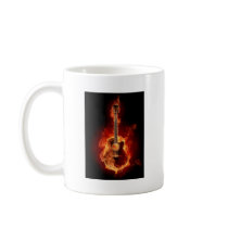 Guitar Flames Coffee Mug