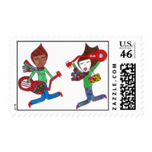 guitar friends stamp
