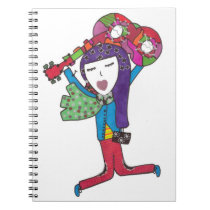 guitar girl 2 on notebook notebooks