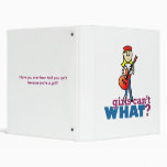 Guitar Girl 3 Ring Binder
