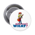 Guitar Girl Button