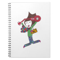 guitar girl notebook notebooks