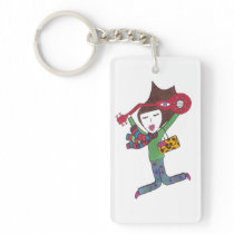 guitar girls duel keychain key chains