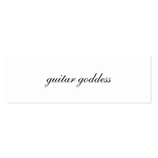 guitar goddess profile card business card template (front side)