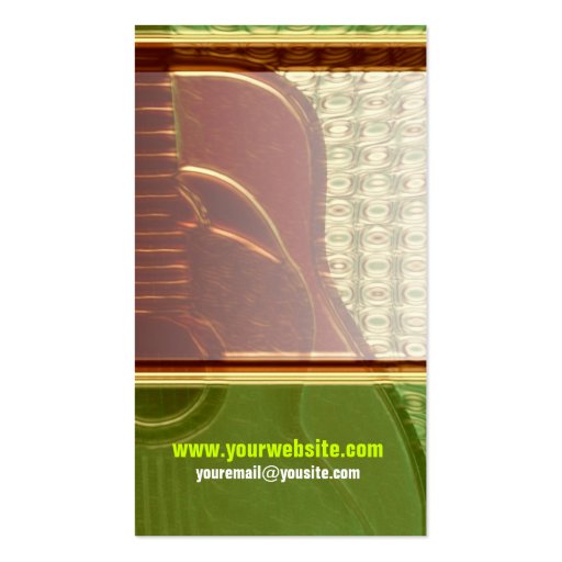 GUITAR "Gold Forest" Business card (back side)