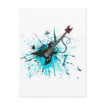 Guitar Graffiti - Emo Rock Music Band Alternative Postcard