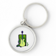 guitar graphic w square back green.png keychain