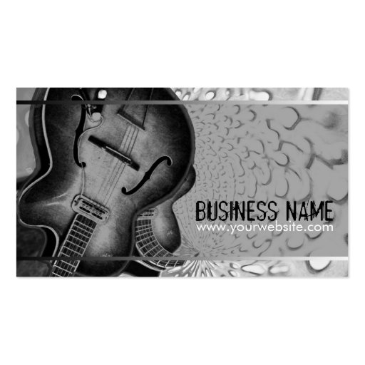 GUITAR Grey Black Music Business card (back side)
