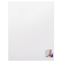 Guitar Hand Psychadelic Green Purple Pink Customized Letterhead