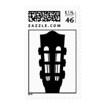 Guitar Head in Silhouette Postage Stamp