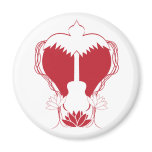 Guitar Heart Spirit Refrigerator Magnet