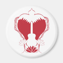 Guitar Heart Spirit Refrigerator Magnet