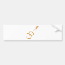 Guitar in Swish Drawing Style Bumper Stickers