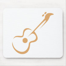 Guitar in Swish Drawing Style Mouse Pads