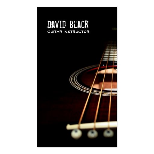 Guitar Instructor Music Business Card (front side)