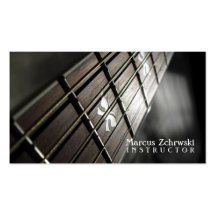 Guitar Instructor, Music, Instruments Business Card Templates